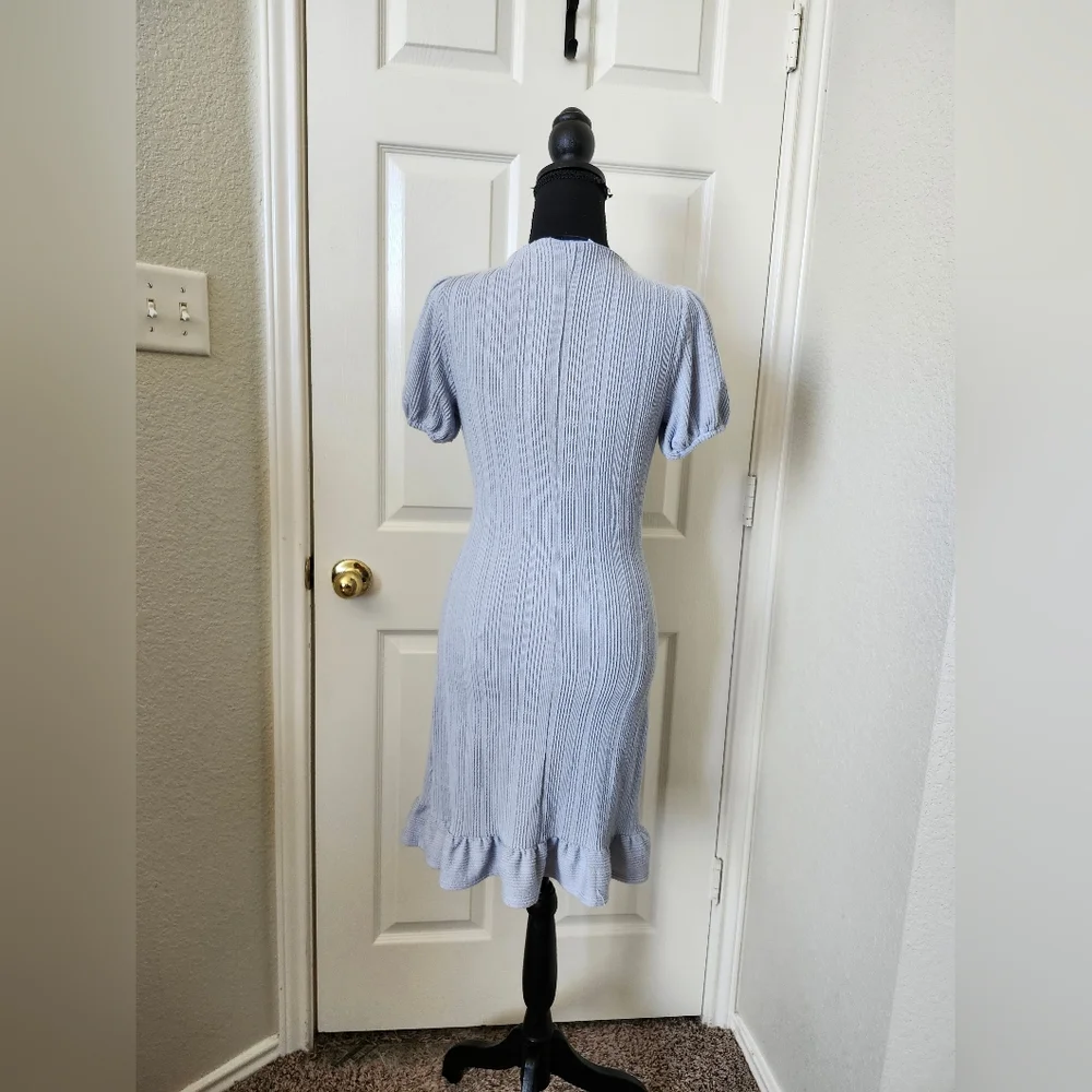 Lost + Wonder Light Blue Midi Dress with Ruffle Hem